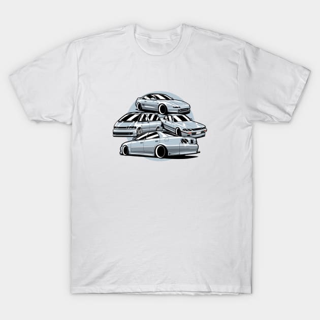 Silver JDM compilation T-Shirt by KaroCars